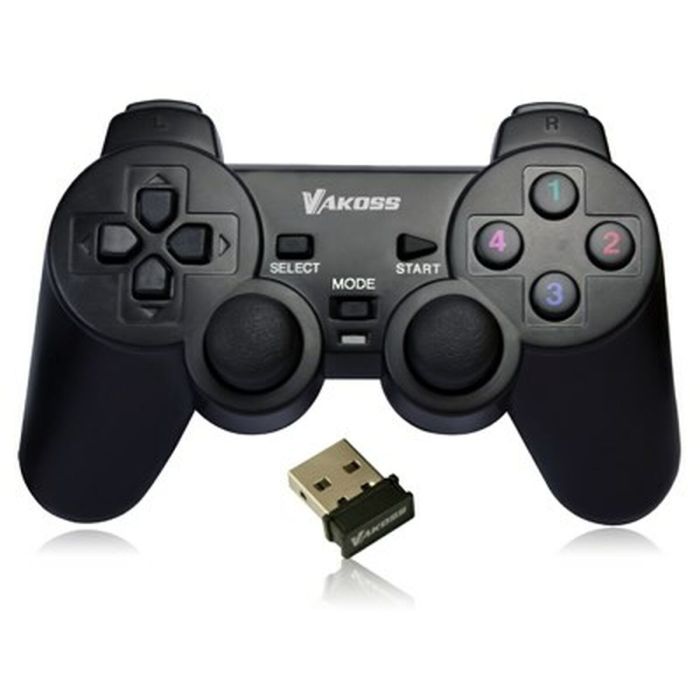 Mando Gaming Inalámbrico Vakoss GP-3925BK USB Negro PC PlayStation 3 