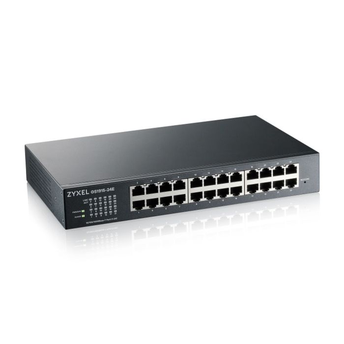 Zyzel Zyxel Gs1915-24E, 24-Port Gbe Smart Hybrid Mode Switch, Standalone O Nebulaflex Cloud, Rackmount And Desktop, sin Ventilador. (GS1915-24E-EU0101F)