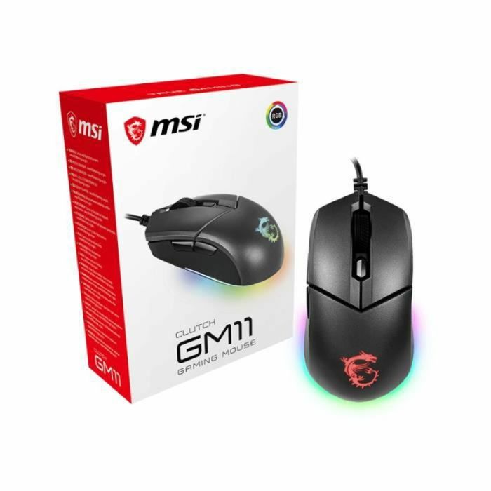 Ratón Gaming MSI Clutch GM11 Negro Luces Con cable 1