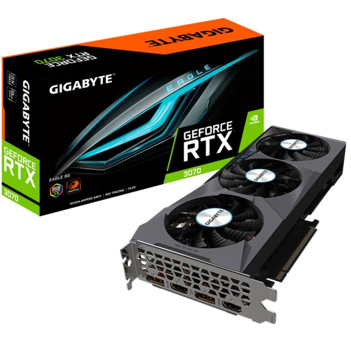 Tarjeta Gráfica Gigabyte GeForce RTX 3070 EAGLE 8G (rev. 2.0) Tarjeta Gráfica Gigabyte GeForce RTX 3070 EAGLE 8G (rev. 2.0)