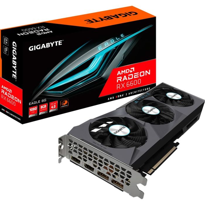 Tarjeta Gráfica Gigabyte GV-R66EAGLE-8GD AMD Radeon RX 6600 8 GB GDDR6 7