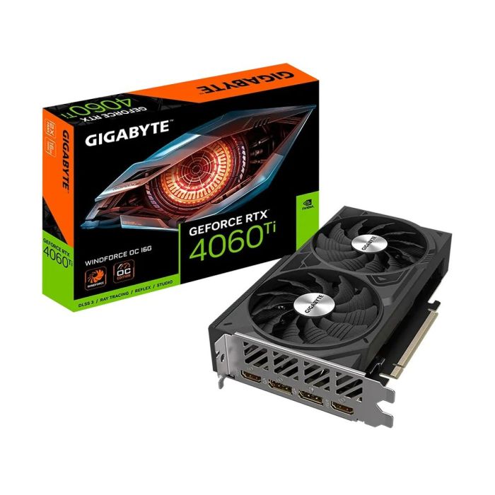 Tarjeta Gráfica Gigabyte GeForce RTX 4060 Ti WINDFORCE OC 16 GB Geforce RTX 4060 Ti GDDR6 1