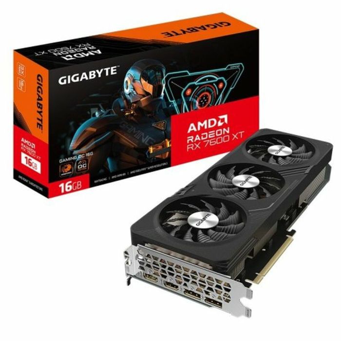 Vga Gigabyte Gv-R76Xtgaming Oc-16Gd,Amd,Rx7600Xt,16Gb,Gddr6,128Bit,2Hdmi+2Dp,Windforce,3 Ventiladores,Rgb Fusion