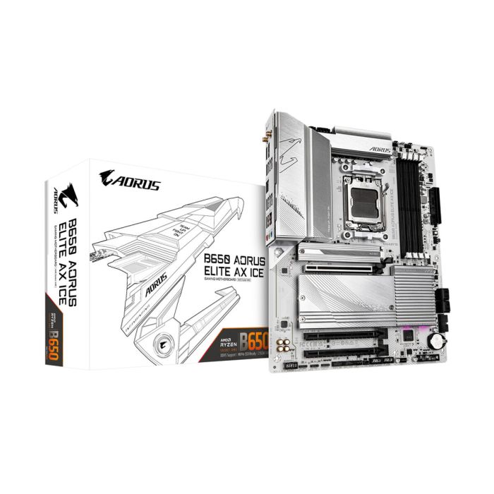 Placa Base Gigabyte B650 AORUS ELITE AX ICE AMD B650 AMD AM5 0 Placa Base Gigabyte B650 AORUS ELITE AX ICE AMD B650 AMD AM5 0