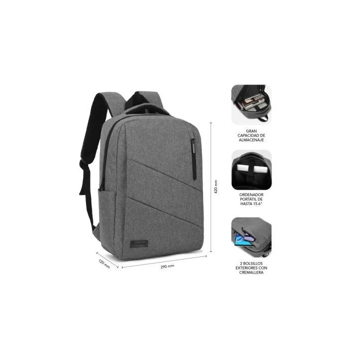 SUBBLIM Mochila Portatil City Backpack 15,6" Grey 3