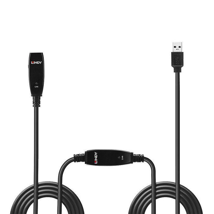 Lindy Cable Extensión Activa USB 3.0 Slim 15m Macho A a Hembra A 5Gbps, ideal para conectar dispositivos Tipo A a PC, Portátil 1