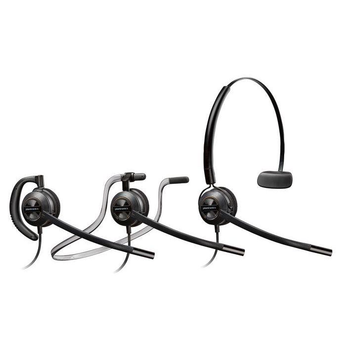 Poly HW540 Encore Pro Auriculares Profesionales con Cable Convertible 3 en 1, 32g, Audio Banda Ancha, Micrófono Cancelación Ruido 1