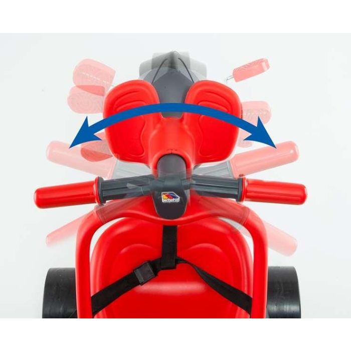 Molto Triciclo Urban Trike Rojo con Palo, Cinturón, Bolsa y Rueda de Goma 98 cm 3