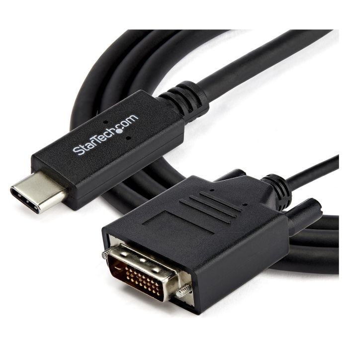 Adaptador USB C a DVI Startech CDP2DVIMM2MB Negro Adaptador USB C a DVI Startech CDP2DVIMM2MB Negro