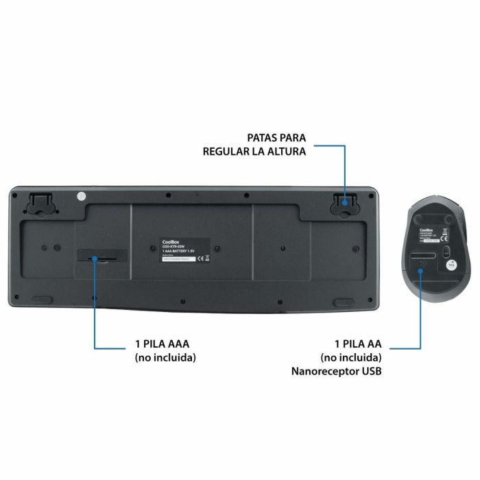 COOLBOX Kit inalambrico multimedia de teclado y raton 5
