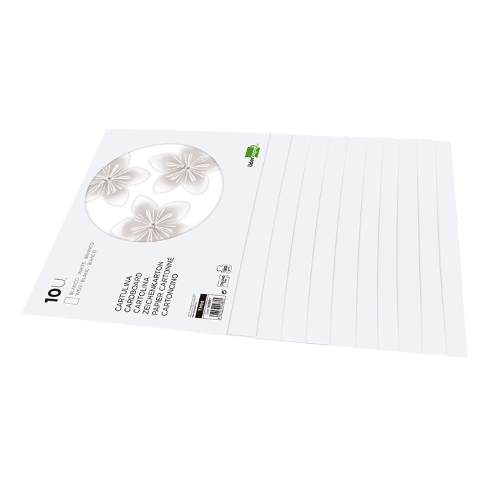 Liderpapel Bloc trabajos manuales cartulina 240x315mm 10 hojas color blanco 3