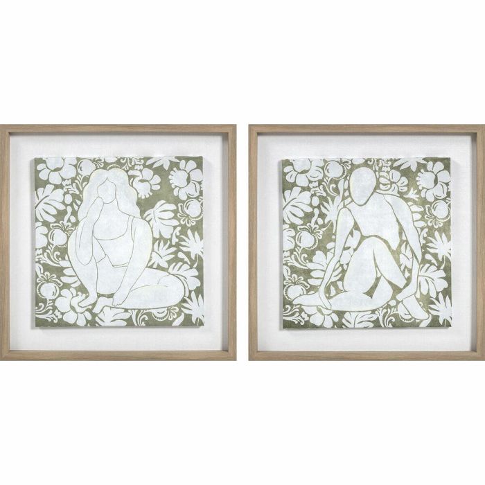 Cuadro Scandi DKD Home Decor Verde Blanco 3 x 42 x 42 cm (2 Unidades) Cuadro Scandi DKD Home Decor Verde Blanco 3 x 42 x 42 cm (2 Unidades)