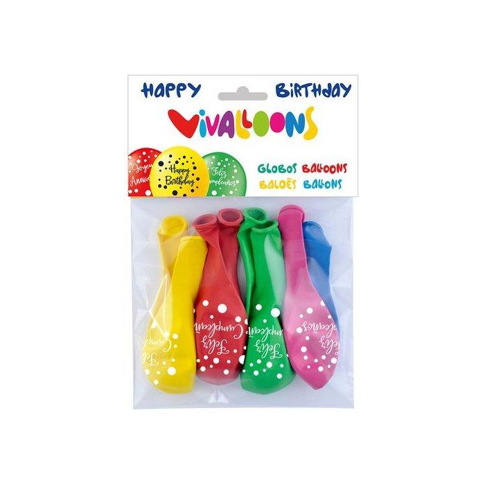 Globo Vivalloons Feliz Cumpleaños Bolsa De 8