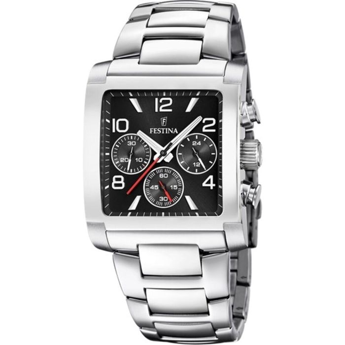 Reloj Hombre Festina F20652/3 Negro Plateado Reloj Hombre Festina F20652/3 Negro Plateado