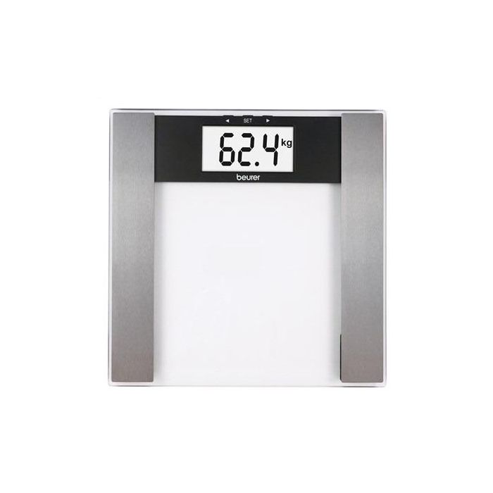 Beurer BG-17 Báscula Digital Diagnóstica de Vidrio con Medición de Peso, Grasa, Agua y Músculo 2