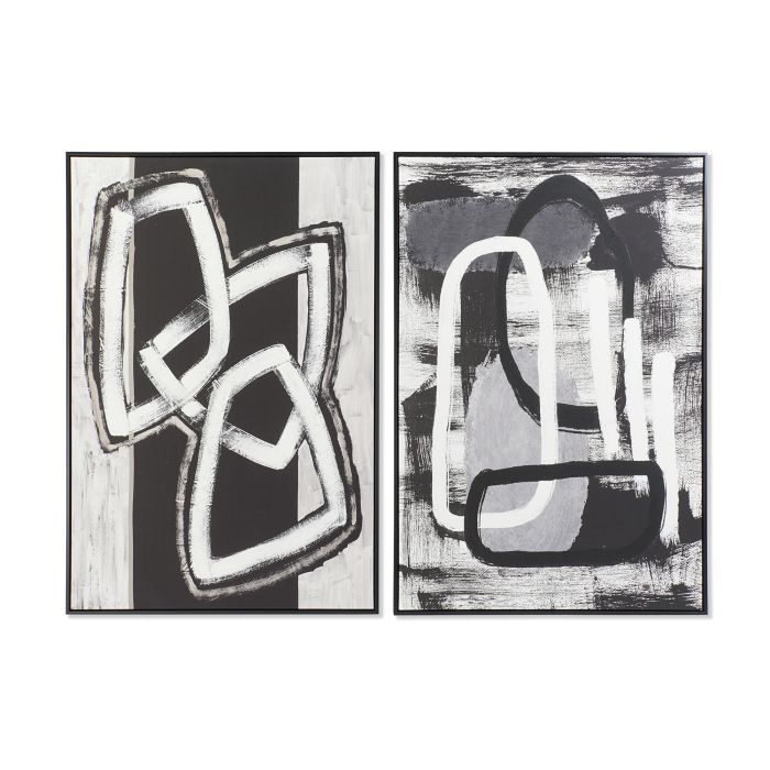 Cuadro Moderno DKD Home Decor Negro Blanco 4.5 x 122.5 x 83 cm (2 Unidades) Cuadro Moderno DKD Home Decor Negro Blanco 4.5 x 122.5 x 83 cm (2 Unidades)