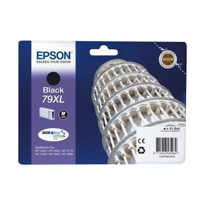 Epson Cartucho Negro 79XL 2600 paginas WorkForce Pro WF-5xxx Series / WF-4630DWF Epson Cartucho Negro 79XL 2600 paginas WorkForce Pro WF-5xxx Series / WF-4630DWF