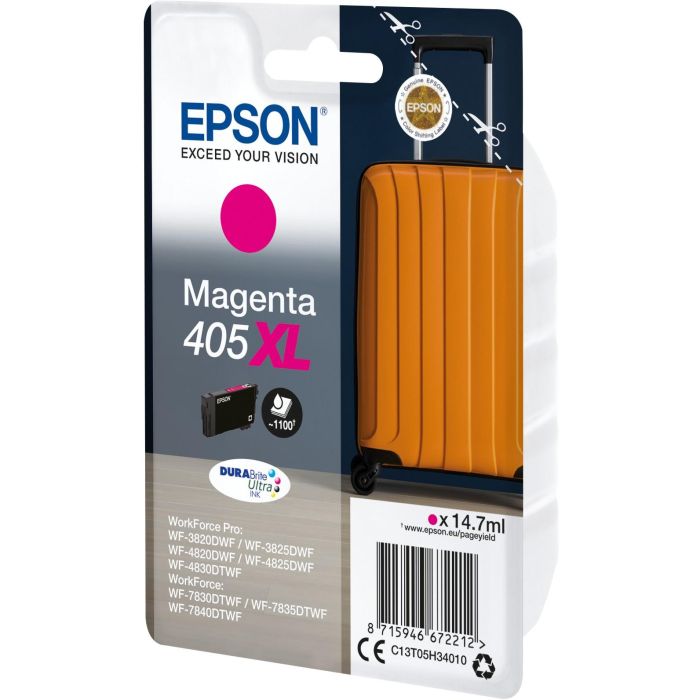 EPSON Singlepack Magenta 405XL DURABrite Ultra Ink 1 EPSON Singlepack Magenta 405XL DURABrite Ultra Ink 1