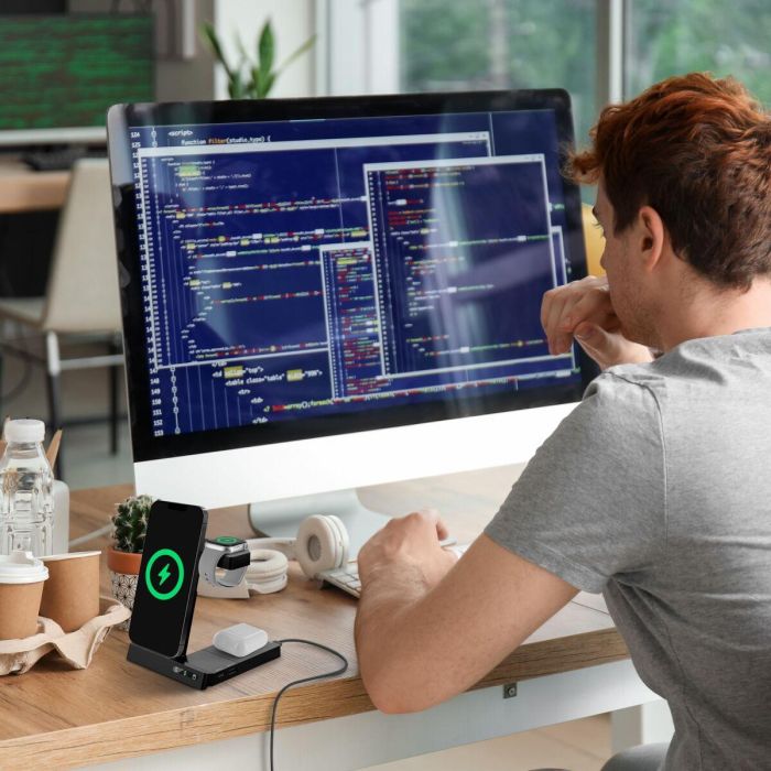 Cargador Inalámbrico Muvit MCWIR0011 Negro 3 Cargador Inalámbrico Muvit MCWIR0011 Negro 3