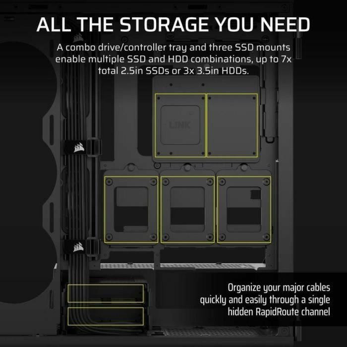 Corsair 5000T Caja PC Gaming Semitorre ATX de Alto Rendimiento, Paneles Vidrio Templado Negro, Compatible con USB-C 1 Corsair 5000T Caja PC Gaming Semitorre ATX de Alto Rendimiento, Paneles Vidrio Templado Negro, Compatible con USB-C 1