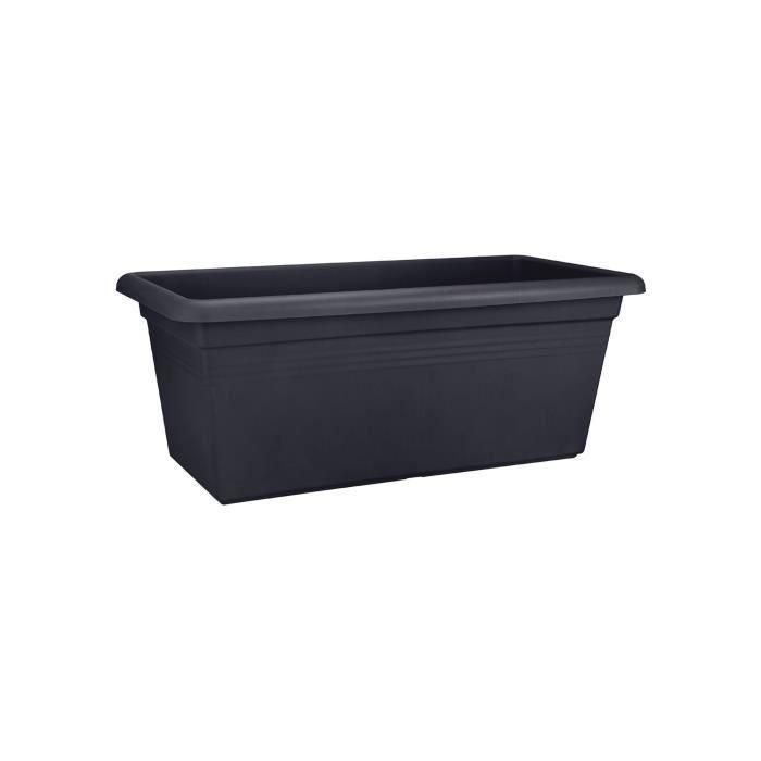 Elho Green Basics 60 Jardinera Exterior Negro Living XXL 59.2x29.5x27.7 cm Plástico 100% Reciclado Resistente a Heladas