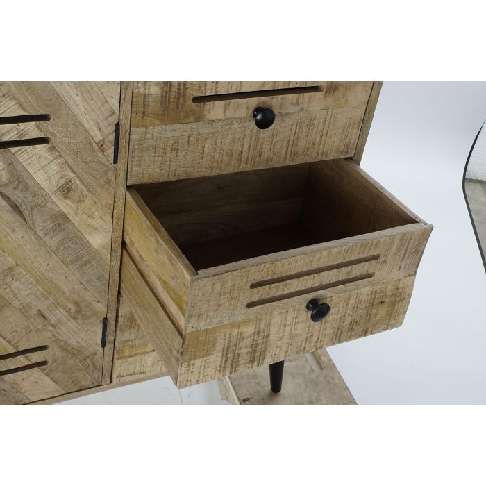 DKD Home Decor Estantería Alpino con 2 Cajones y 3 Estanterías, Madera de Mango y Metal, Marrón Oscuro/Negro, 100x40x180 cm 3 DKD Home Decor Estantería Alpino con 2 Cajones y 3 Estanterías, Madera de Mango y Metal, Marrón Oscuro/Negro, 100x40x180 cm 3