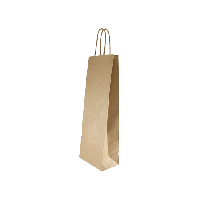 Blanca Bolsa Kraft Basika Natural Reciclado 90 gr Asa Retorcida T/L 320x140x400 mm 2