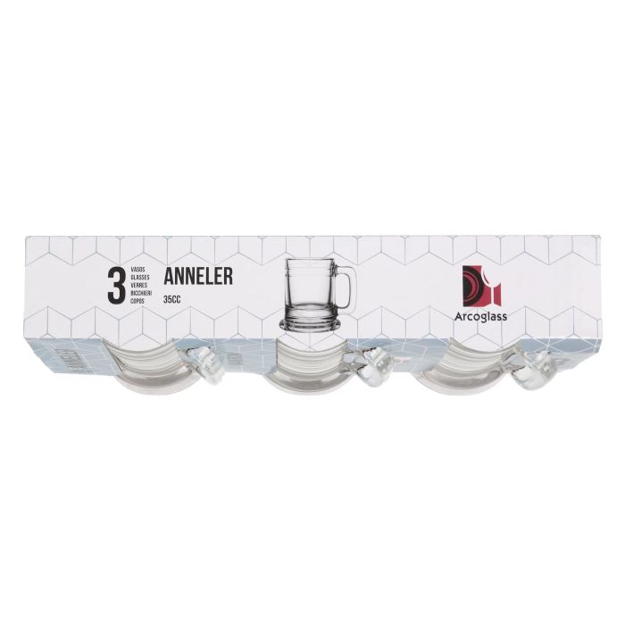 La Mediterranea Set de 3 Jarritas con Asa, 35 cc | Colección Anneler | Dimensiones: Ø4.1 x 6 cm (36 Cajas) 4