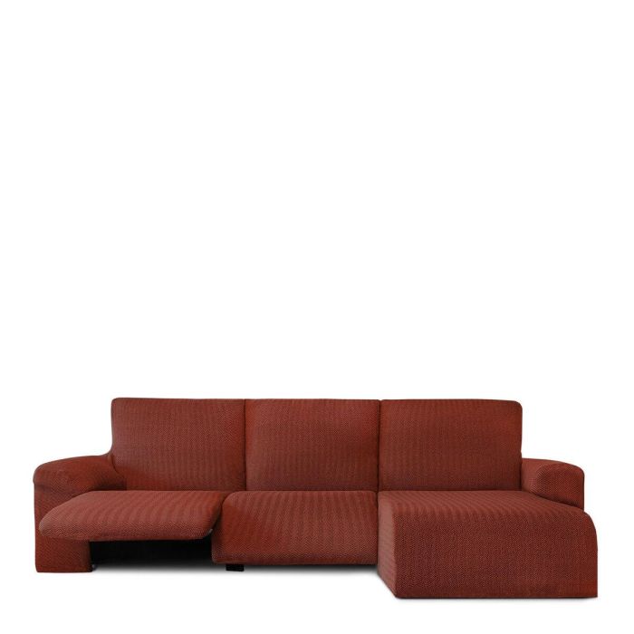 Funda para chaise longue de brazo corto derecho Eysa JAZ Rojo Oscuro 120 x 120 x 360 cm