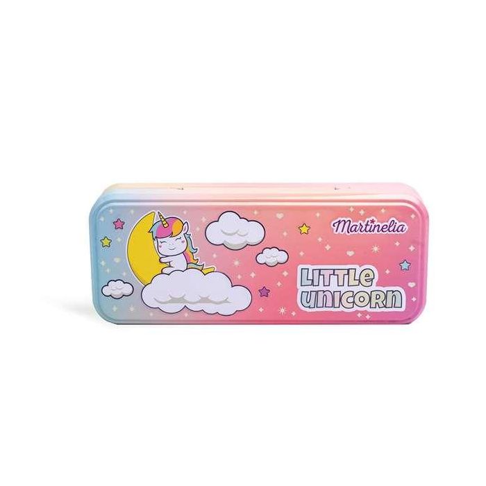 Estuche martinelia little unicorn tin de 3 niveles. contiene 11 sombras de ojos, 11 brillos de labios, 2 aplicadores, 3 gomas de pelo y 2 pinzas 1 Estuche martinelia little unicorn tin de 3 niveles. contiene 11 sombras de ojos, 11 brillos de labios, 2 aplicadores, 3 gomas de pelo y 2 pinzas 1