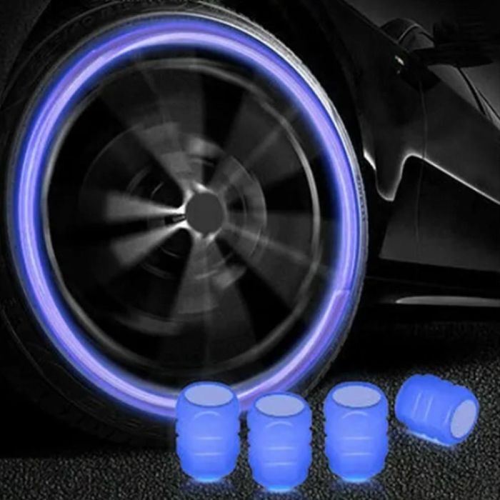 Occ Sport OCCLEV004 Tapones Válvula LED Azul Fluoresentes Universales Pack 4uds