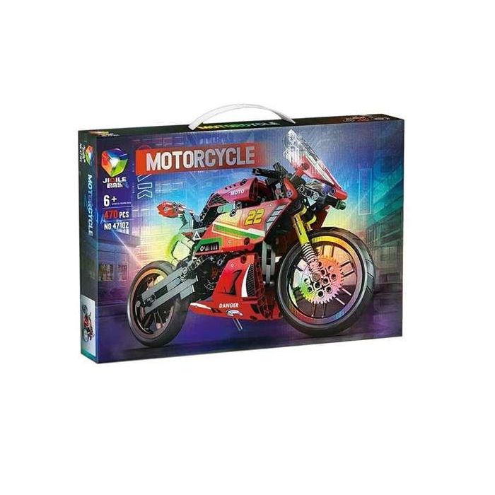 Juego de construcción maqueta bloques XL moto roja 26 cm