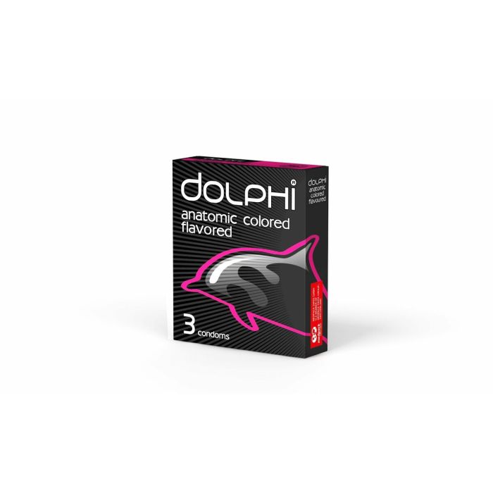 Preservativos dolphi Anatomic colored flavored 12 Unidades