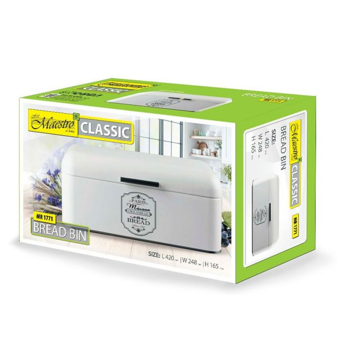 Fiambrera Feel Maestro MR-1771 Blanco Metal Acero Inoxidable Rectangular 4 Fiambrera Feel Maestro MR-1771 Blanco Metal Acero Inoxidable Rectangular 4