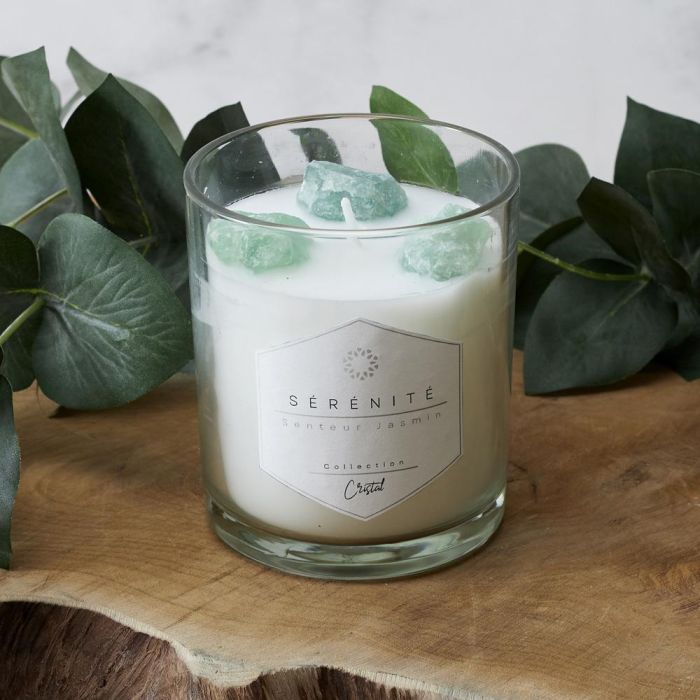 Home Deco Factory Vela Perfumada con Piedras para Meditación, 10 cm de Altura, Aromas Variados 6 Home Deco Factory Vela Perfumada con Piedras para Meditación, 10 cm de Altura, Aromas Variados 6