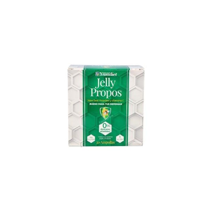 YNSADIET Jelly Propos 1,5Gr. Jalea Real, Propóleo y Vitamina C para Sistema Inmune 20 Viales
