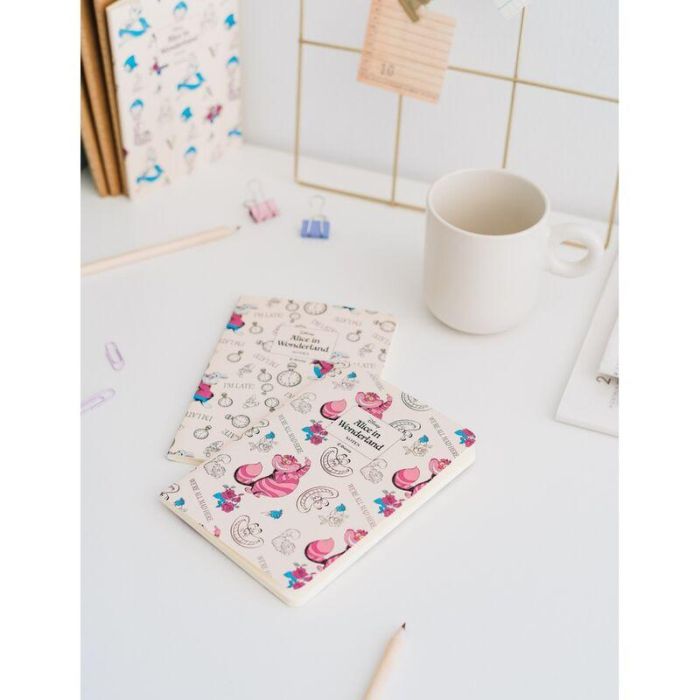 Set 3 cuadernos A6 Alicia en el Pais de las Maravillas Disney 2