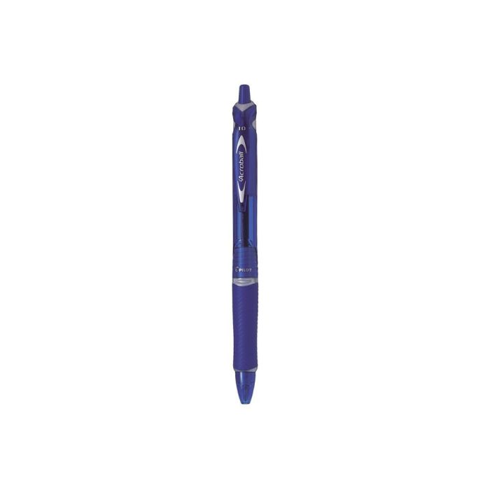 Boligrafo Pilot Acroball Azul Tinta Aceite Punta De Bola De 1,0 mm Retractil 10 unidades 1