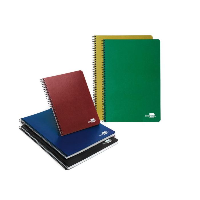 Cuaderno Espiral Liderpapel Folio Tapa Dura 80H 60 gr Cuadro 4 mm Con Margen Colores Surtidos 10 unidades 2