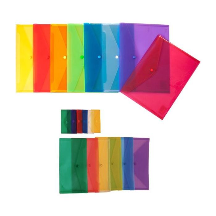 Grafoplás Sobre broche textil adhesivo folio translúcido incoloro -12u-