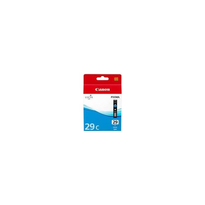 Canon PGI29C 4873B001 - Cartucho de tinta original cian para impresoras PIXMA PRO-1, rendimiento 1800 páginas