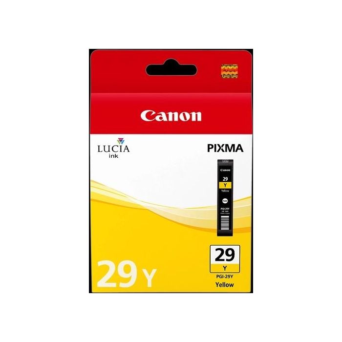 Canon PGI29Y Cartucho Tinta Amarillo Original para Canon PIXMA PRO-1, 1280 páginas, Tinta a base de pigmentos