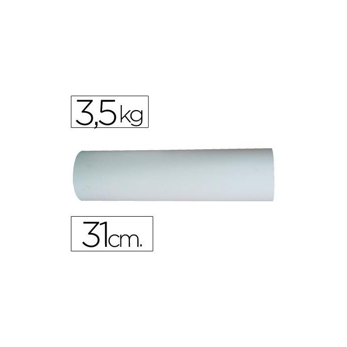 Papel Blanco Bobina Ancho 31 cm Longitud 250 Mt Gramaje 50 gr Peso 3,5 kg