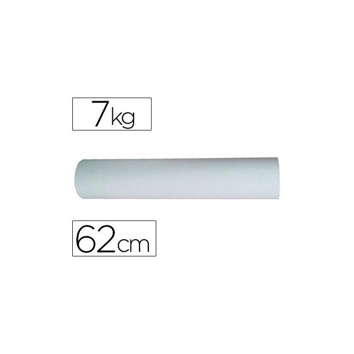 Papel Blanco Bobina Ancho 62 cm Longitud 250 Mt Gramaje 50 gr Peso 7 kg