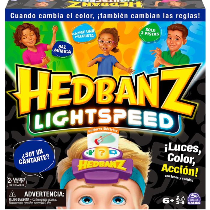 Juego De Mesa Hedbanz Lightspeed 6068072 Spin Master 1