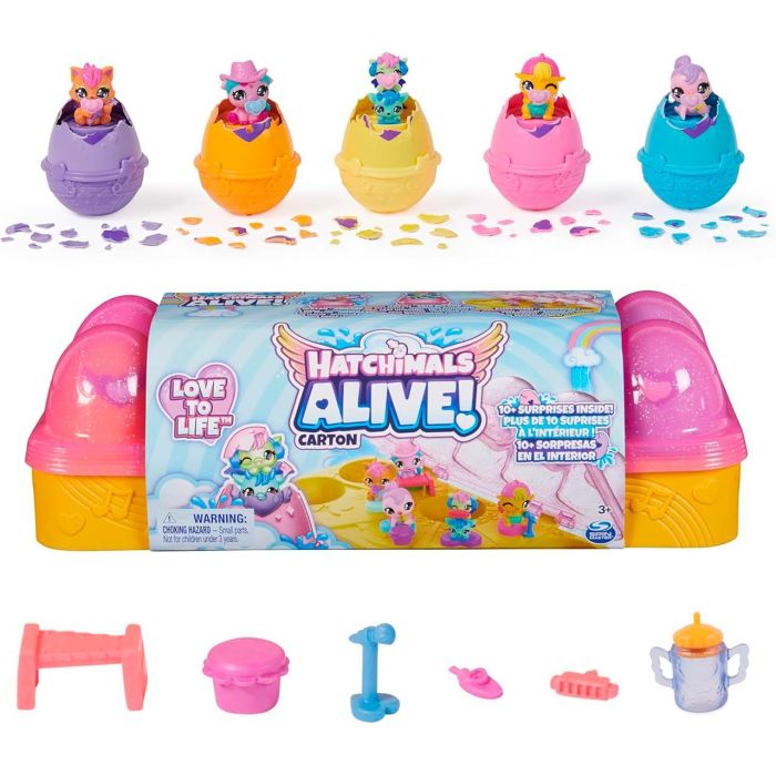 Hatchimals Alive Caja 5 Huevos Con Accesorios 6071092 Spin