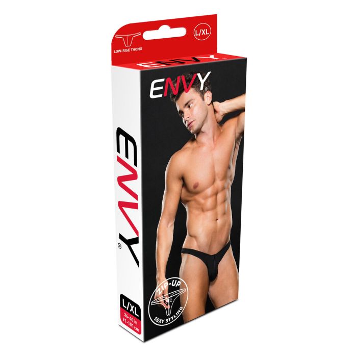 Tanga Envy Lowrise Zip Negro L/XL 2