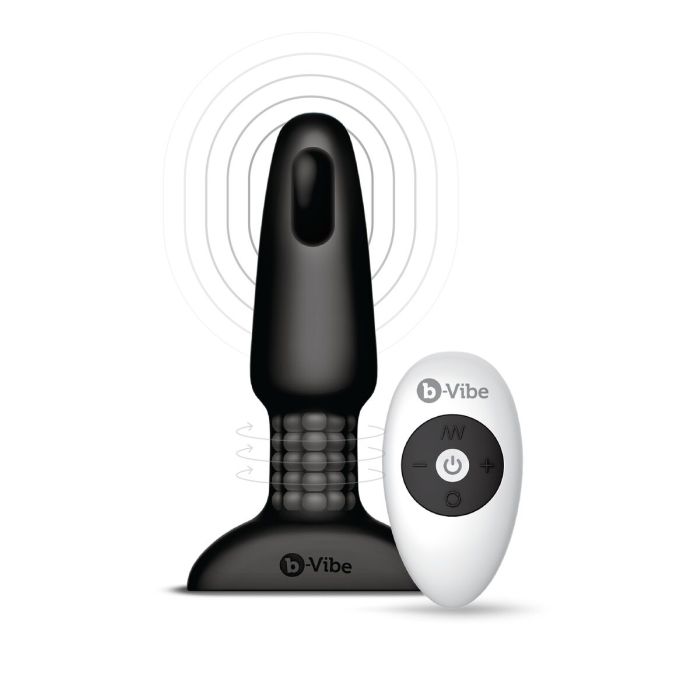 Plug Anal Con Control Remoto de Rimming (Negro 2) B-Vibe 5858070000 Negro 10