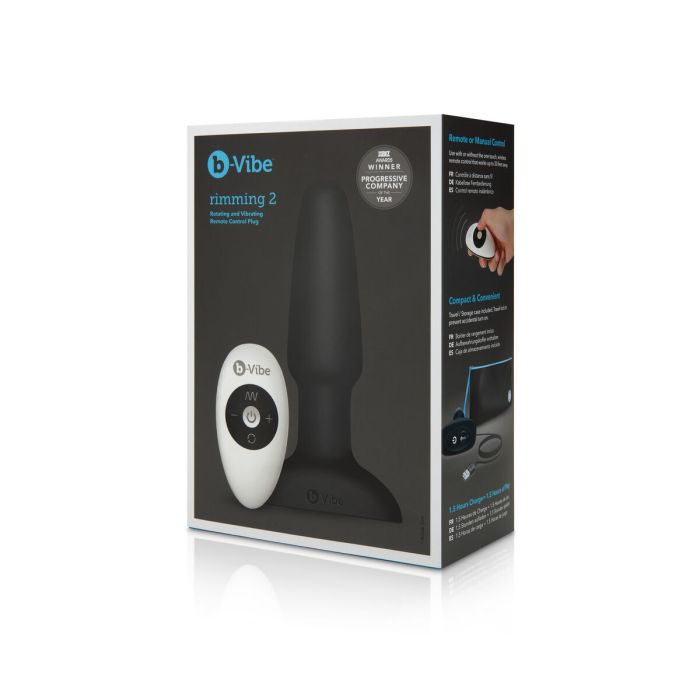 Plug Anal Con Control Remoto de Rimming (Negro 2) B-Vibe 5858070000 Negro 3