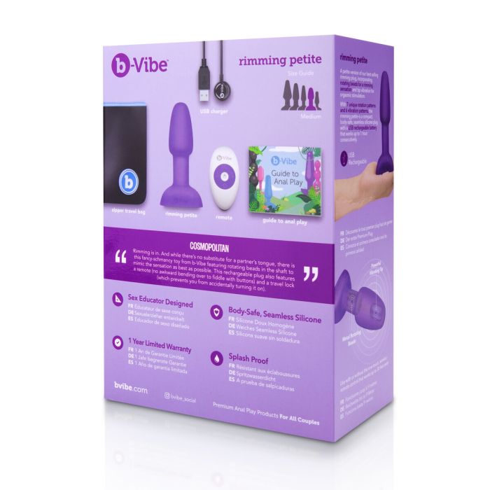 Plug Anal Púrpura Rimming Petite B-Vibe 93044 1